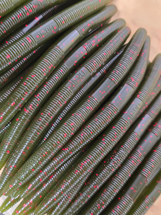 Classic rubber worm 5" or 6" 8PK